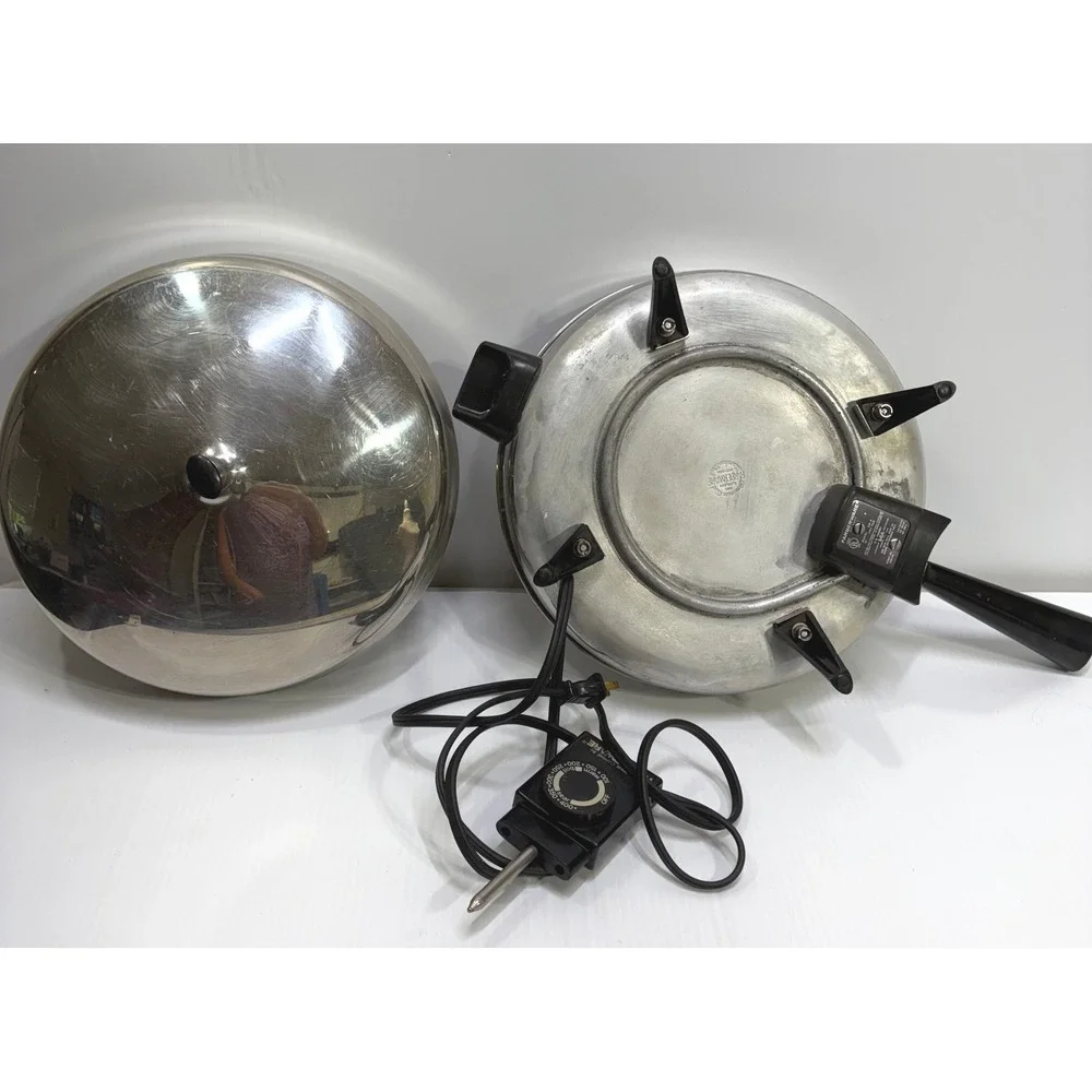 Farberware 12 Inch Electric Fry Pan Skillet Model 101 Stainless Steel Vintage